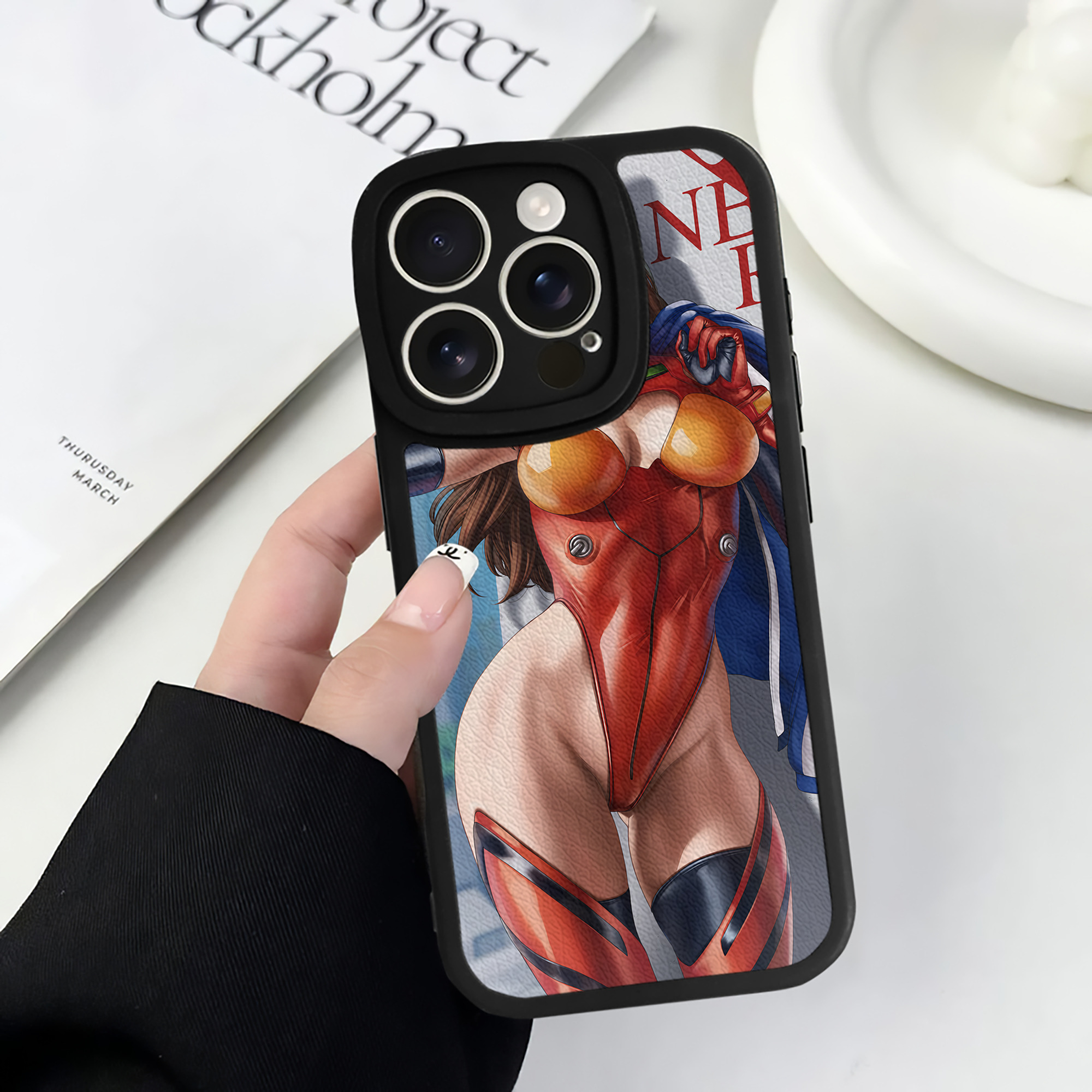 （画像用） EVA 新世紀エヴァンゲリオン 【iPhone 16シリーズ対応】シリコンスマホケース（レザー調） 材質：シリコン